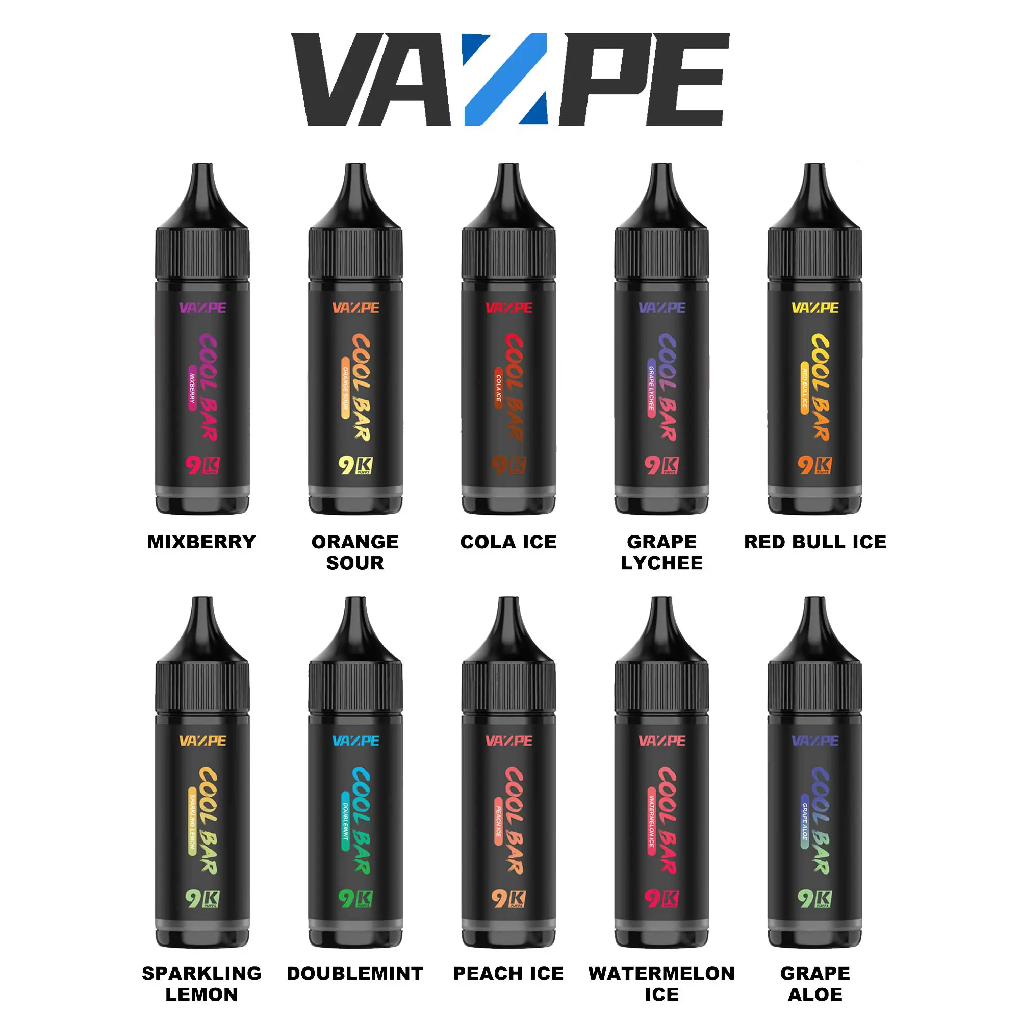 VAZPE Cool Bar 9000 Puffs Disposable Vape - Grape Lychee - Image 2